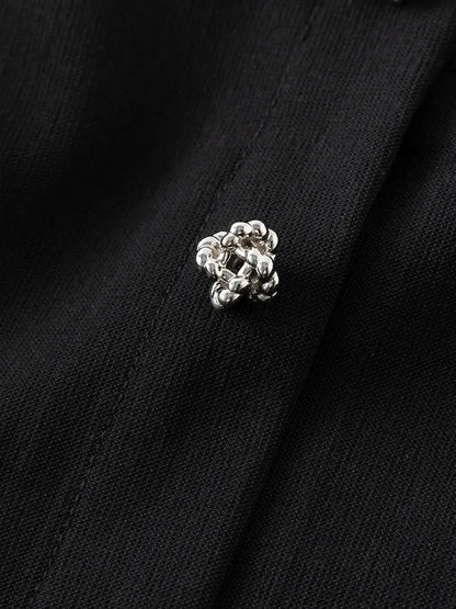 Veloria™ Puff Sleeve Polo Midi Dress 