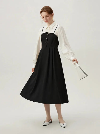 Veloria™ Puff Sleeve Polo Midi Dress 