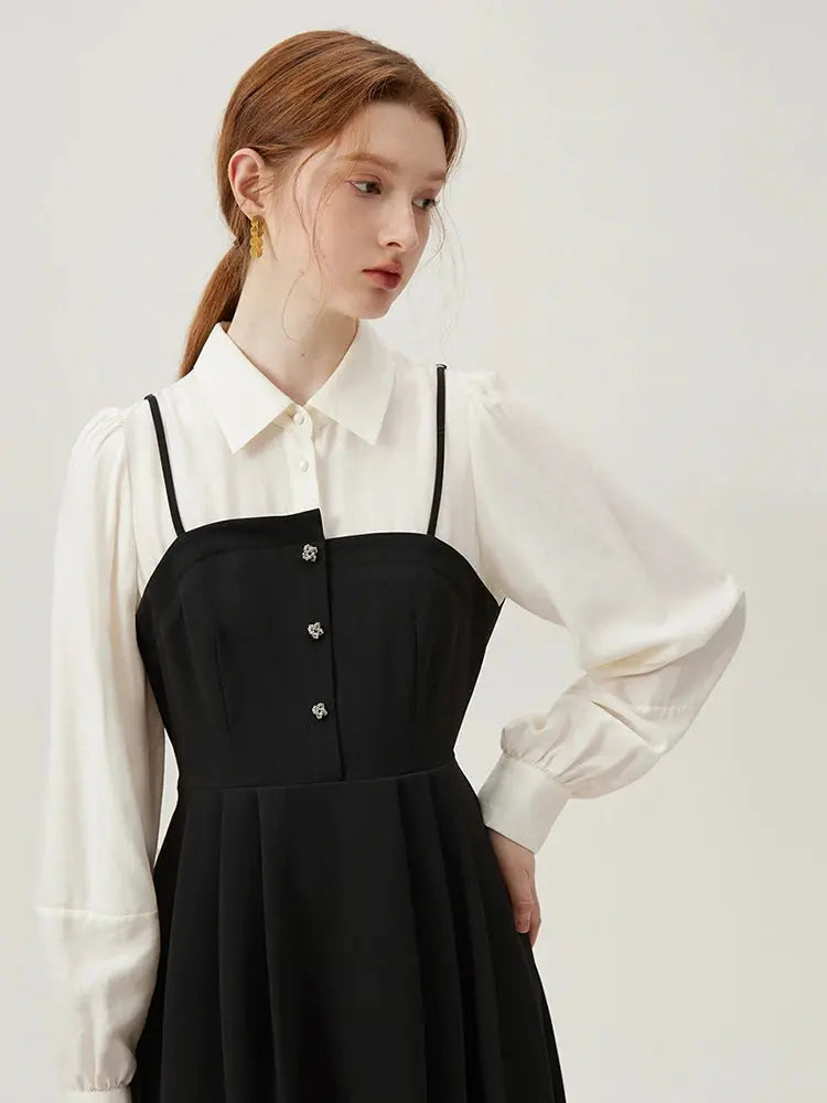 Veloria™ Puff Sleeve Polo Midi Dress 