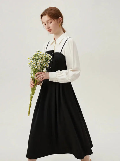 Veloria™ Puff Sleeve Polo Midi Dress 