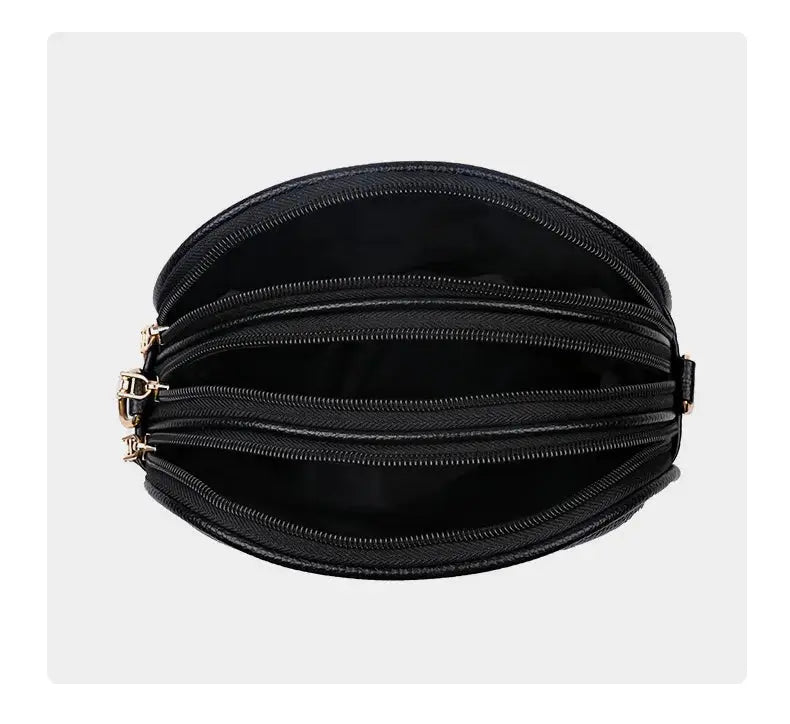Veloria™ Round PU Messenger Bag 