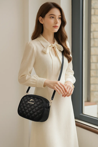 Veloria™ Round PU Messenger Bag 