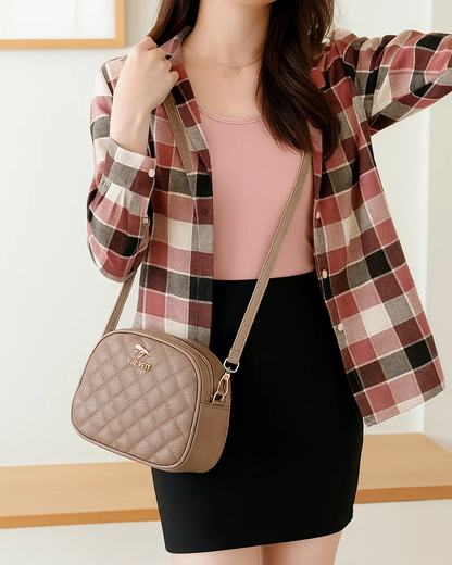 Veloria™ Round PU Messenger Bag 