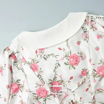 Veloria™ Ruffled Puff Sleeve Mini Dress 