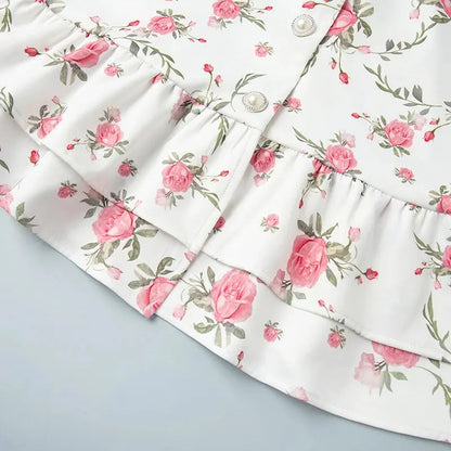 Veloria™ Ruffled Puff Sleeve Mini Dress 