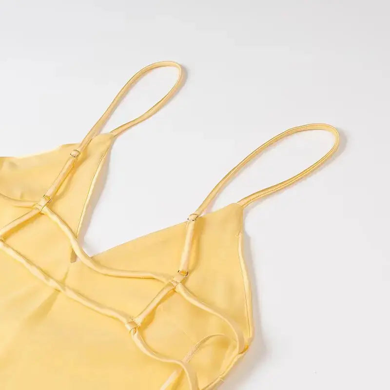 Veloria™ Satin V-Neck Maxi Slip Dress 