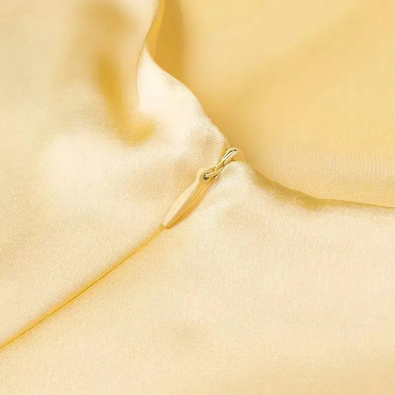 Veloria™ Satin V-Neck Maxi Slip Dress 