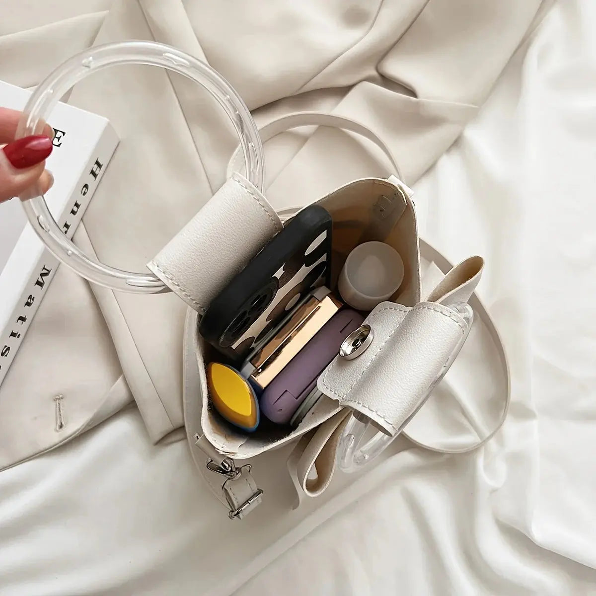 Veloria™ Sequin Ruched Evening Satchel 