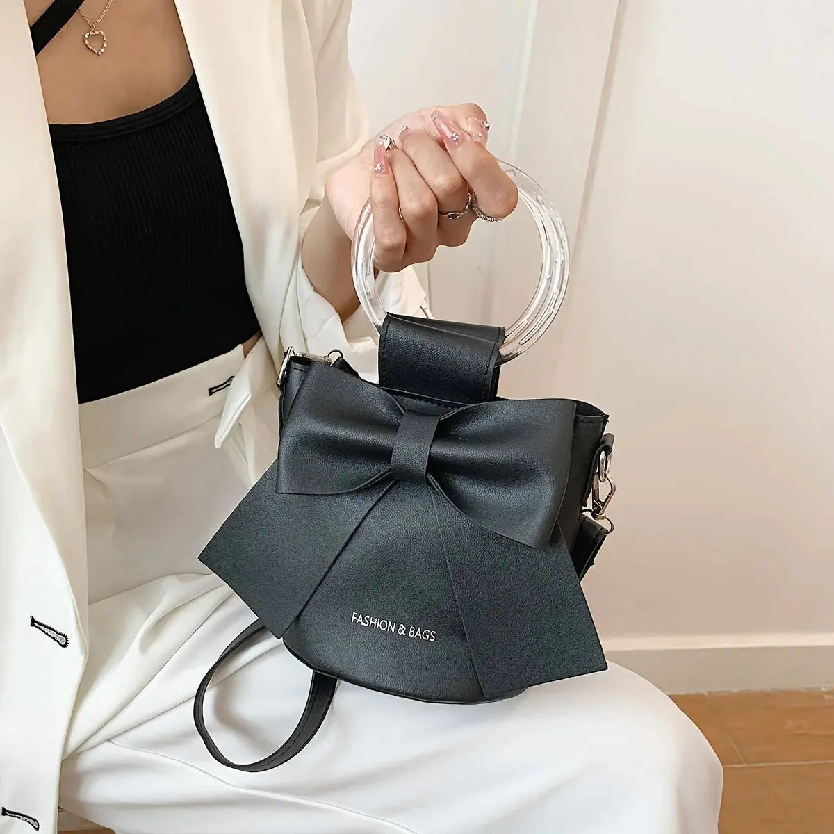 Veloria™ Sequin Ruched Evening Satchel 