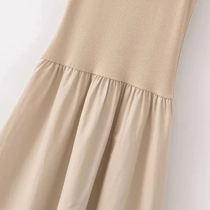 Veloria™ Sleeveless Patchwork Maxi Dress 