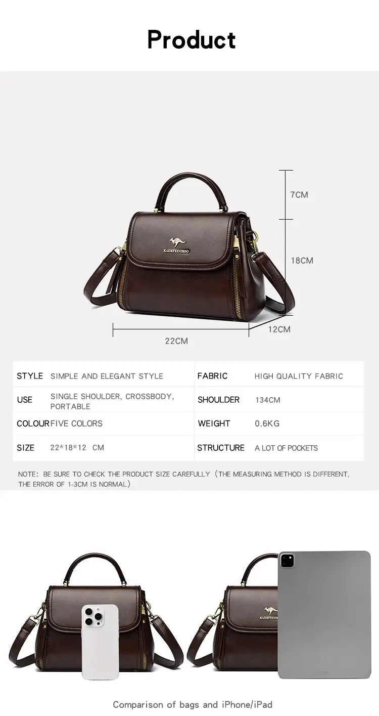 Veloria™ Soft Flap Microfiber Leather Handbag 