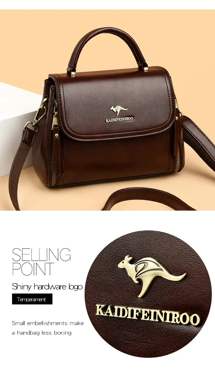 Veloria™ Soft Flap Microfiber Leather Handbag 