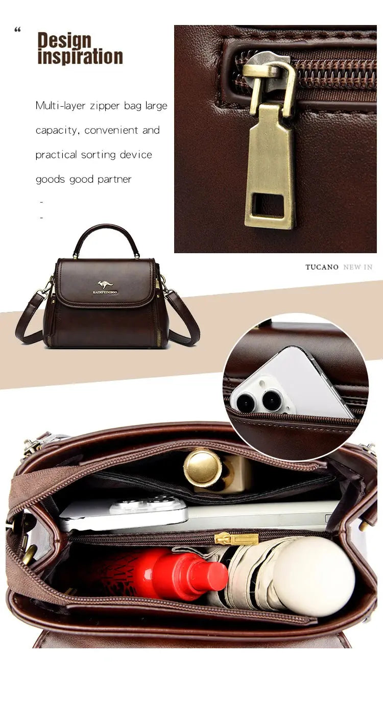 Veloria™ Soft Flap Microfiber Leather Handbag 