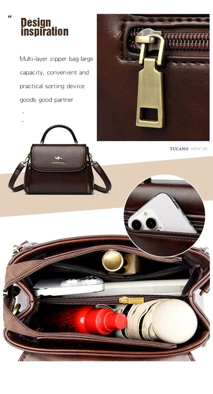 Veloria™ Soft Flap Microfiber Leather Handbag 