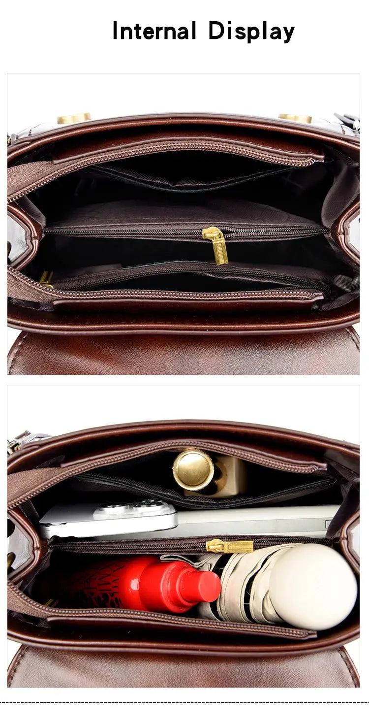 Veloria™ Soft Flap Microfiber Leather Handbag 