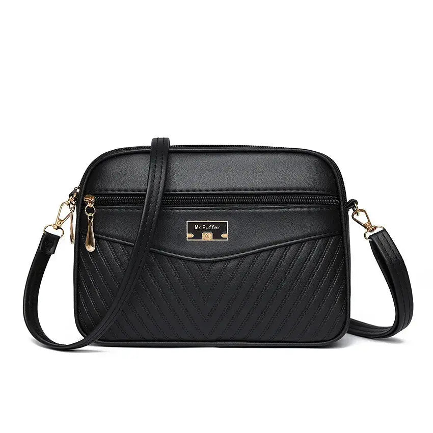 Veloria™ Soft Shell PU Messenger Bag 