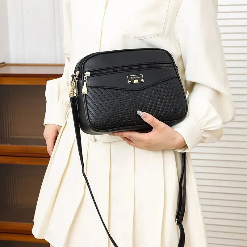 Veloria™ Soft Shell PU Messenger Bag 