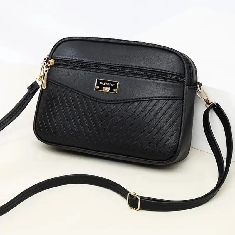 Veloria™ Soft Shell PU Messenger Bag 