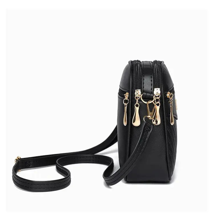 Veloria™ Soft Shell PU Messenger Bag 