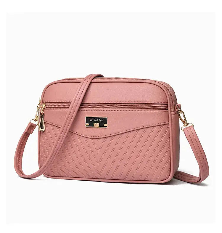 Veloria™ Soft Shell PU Messenger Bag 