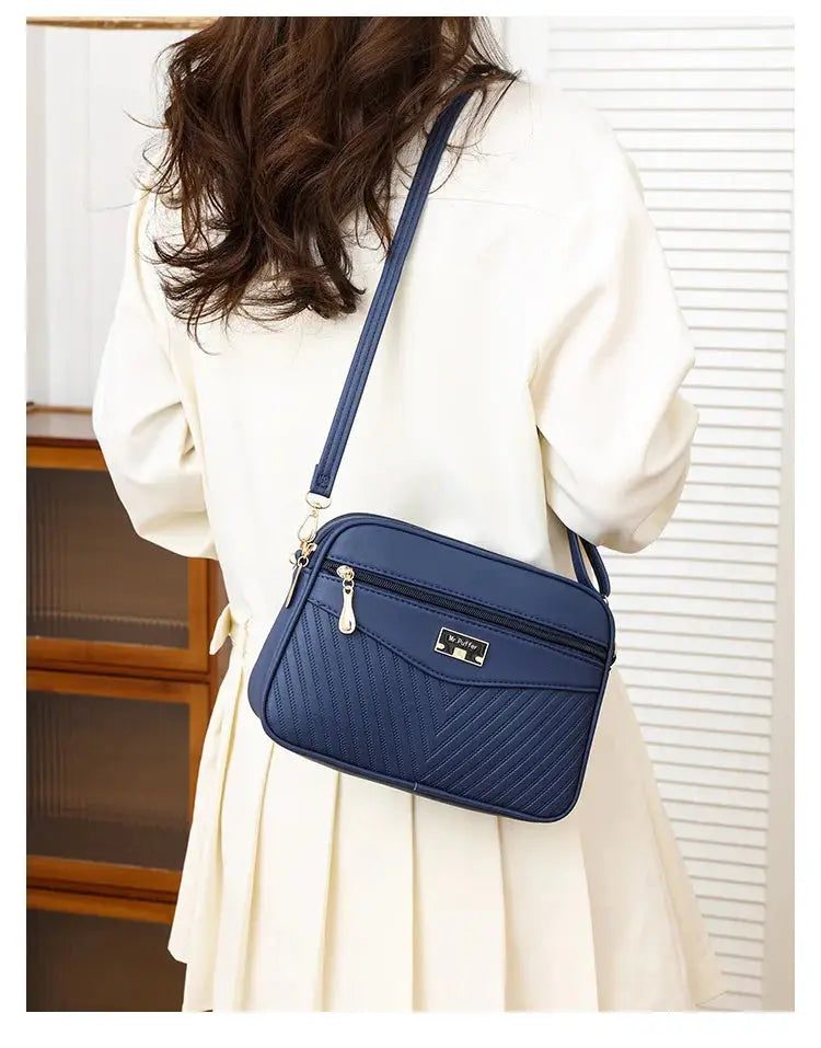 Veloria™ Soft Shell PU Messenger Bag 