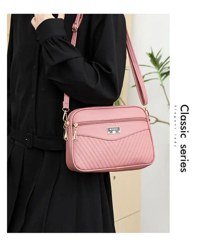 Veloria™ Soft Shell PU Messenger Bag 