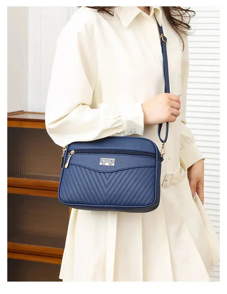 Veloria™ Soft Shell PU Messenger Bag 