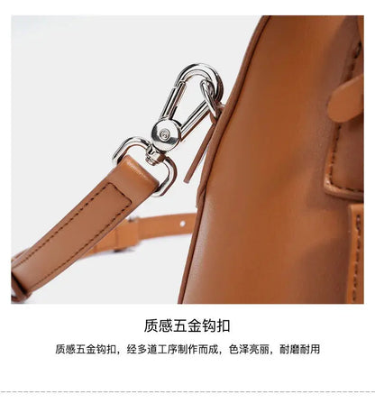 Veloria™ Split Leather Boston Bag 