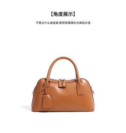 Veloria™ Split Leather Boston Bag 