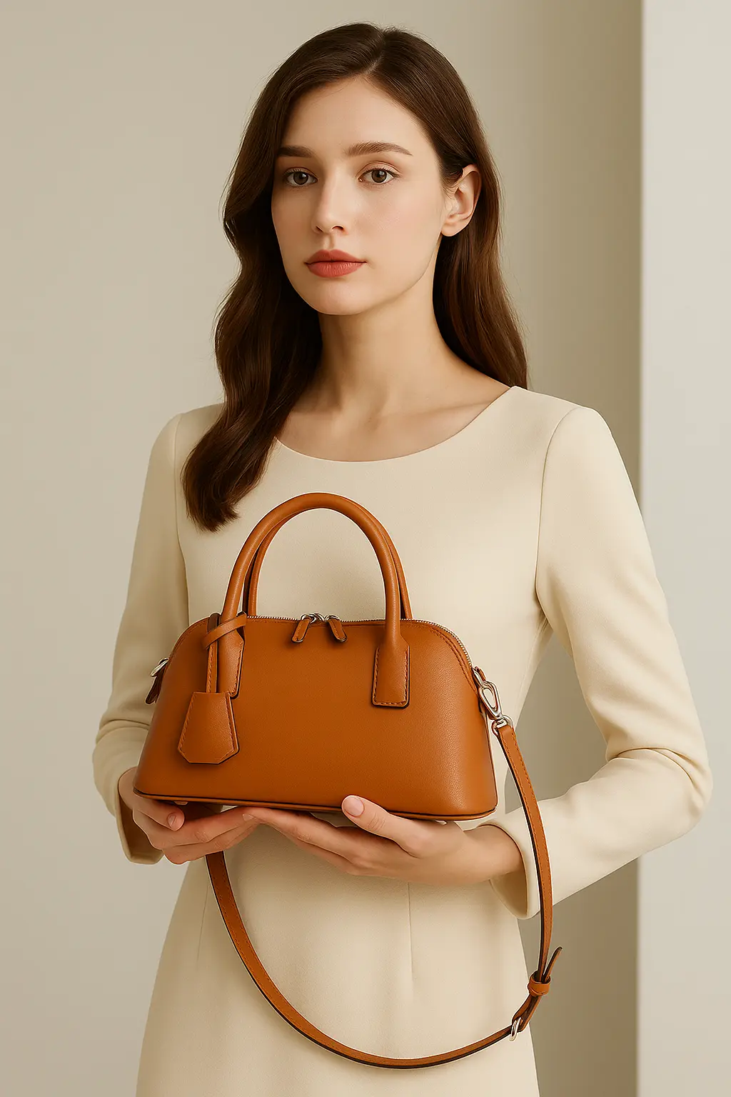 Veloria™ Split Leather Boston Bag 