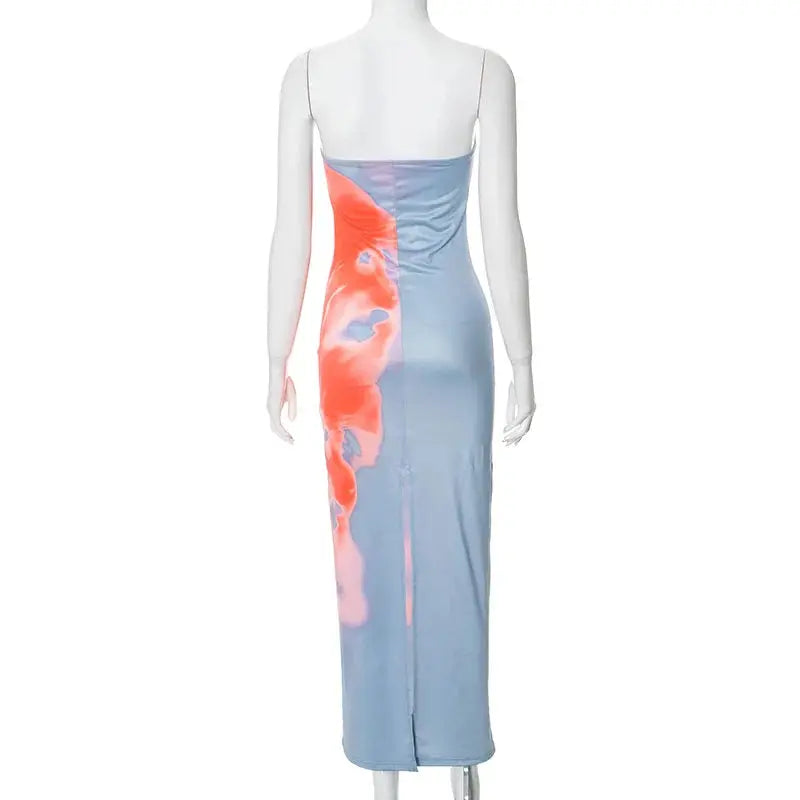 Veloria™ Strapless Printed Maxi Dress 
