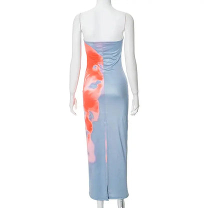 Veloria™ Strapless Printed Maxi Dress 