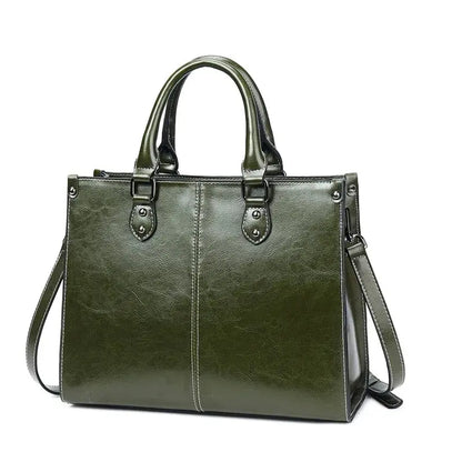 Veloria™ Structured Leather Tote 