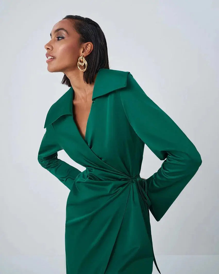 Veloria™ Tiered Ruffle Puff Sleeve Midi Dress 