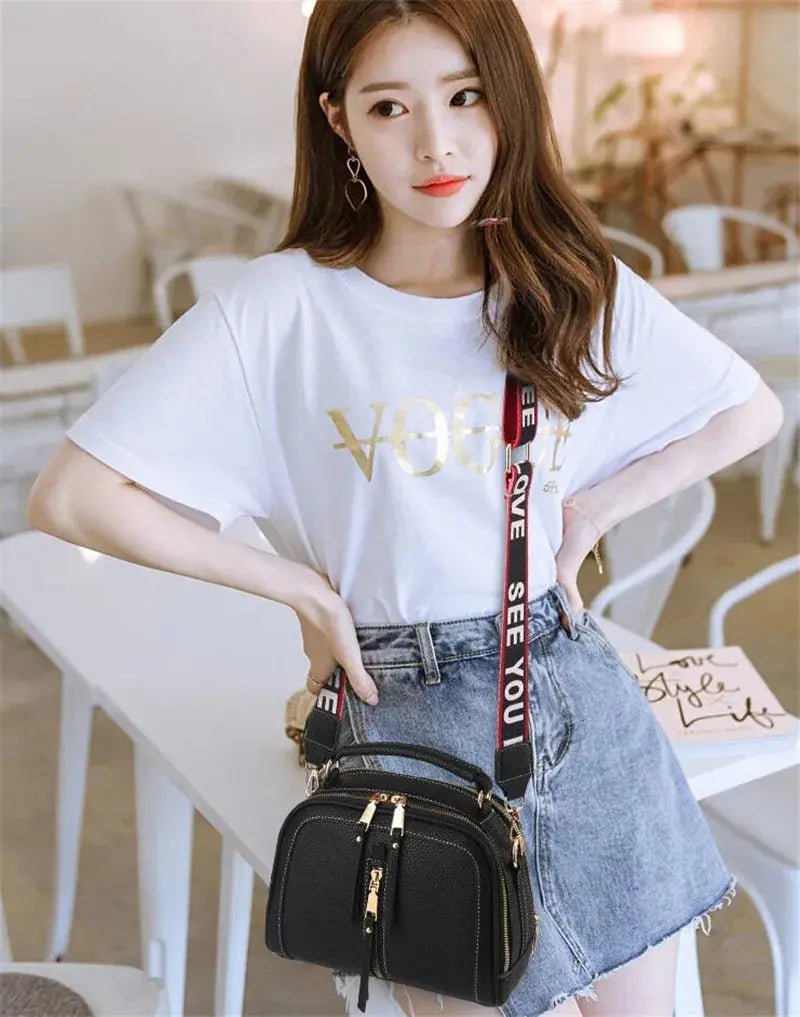 Veloria™ UrbanFlap PU Shoulder Bag 