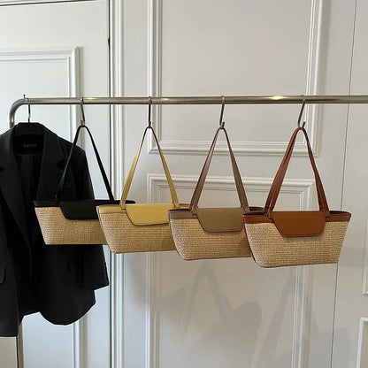 Veloria™ Woven Straw Baguette Bag 