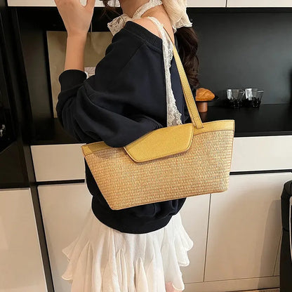 Veloria™ Woven Straw Baguette Bag 