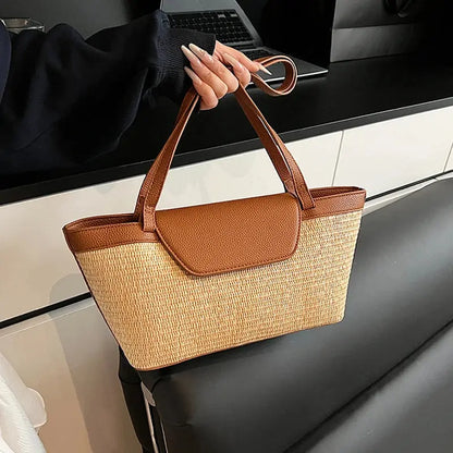 Veloria™ Woven Straw Baguette Bag 