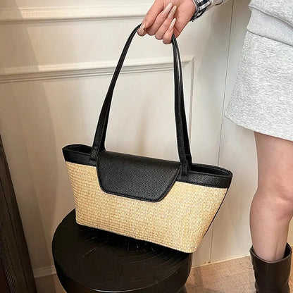 Veloria™ Woven Straw Baguette Bag 