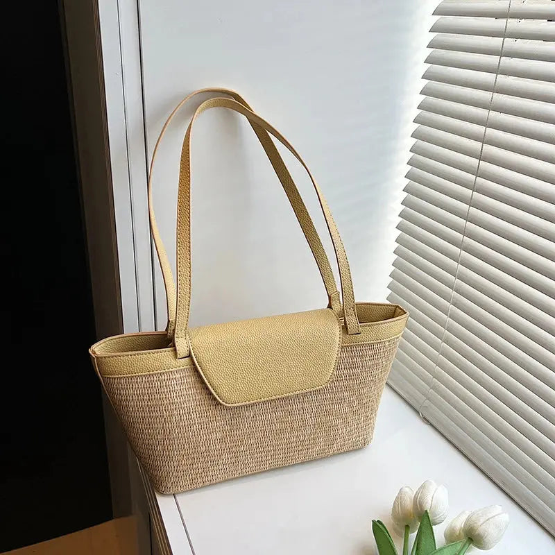 Veloria™ Woven Straw Baguette Bag 