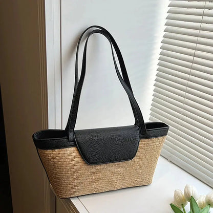 Veloria™ Woven Straw Baguette Bag 