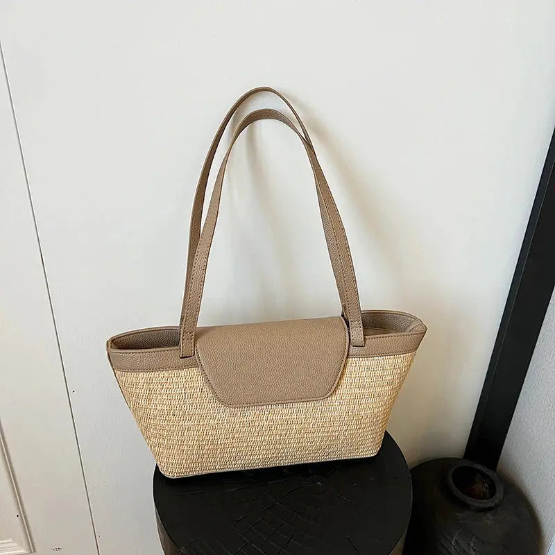Veloria™ Woven Straw Baguette Bag 