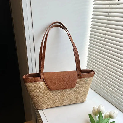 Veloria™ Woven Straw Baguette Bag 