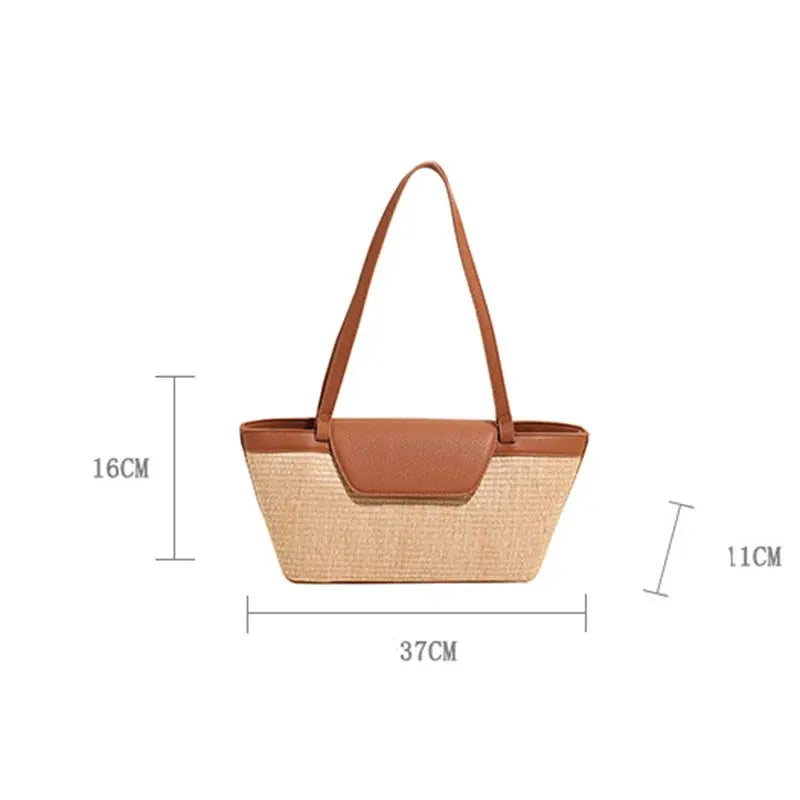 Veloria™ Woven Straw Baguette Bag 