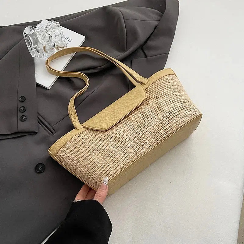 Veloria™ Woven Straw Baguette Bag 