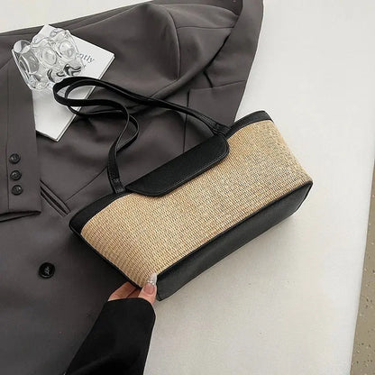 Veloria™ Woven Straw Baguette Bag 