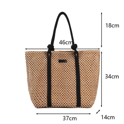 Veloria™ Woven Straw Casual Tote 