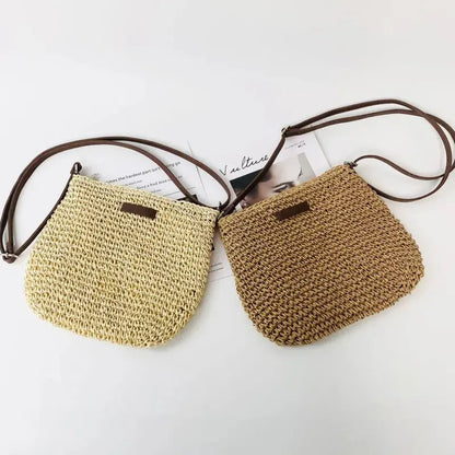 Veloria™ Woven Straw Shoulder Bag 