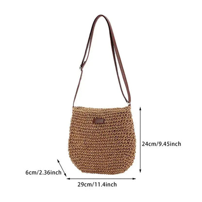 Veloria™ Woven Straw Shoulder Bag 