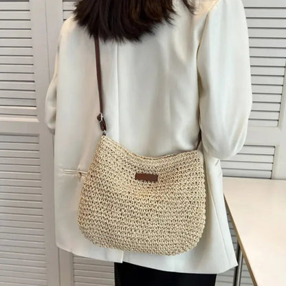 Veloria™ Woven Straw Shoulder Bag 